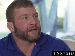 TSSexual.com - Khloe Kay's blowjob and raw sex with a hairy surprise ending