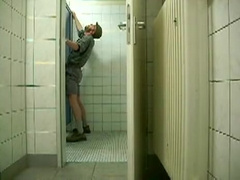 serviced in a public restroom