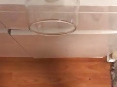 Lee spurts his cum in a wine glass for me