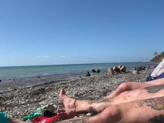 Jack off and bj'ed a homie on the beach