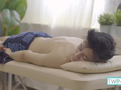 Steamy Masseuse Michael Bootie Plows His Thin Homo Customer Logan!