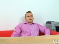 Watch this hot dude take a hard anal pounding like a pro