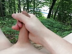 Next to the road in the woods I masturbate riskily