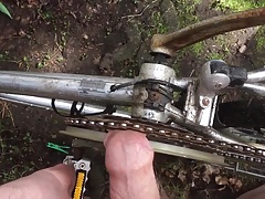 Foreskin Cock torture bicycle