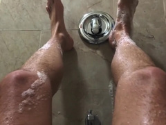 Soapy Jock Soles and Gams in Bathtub