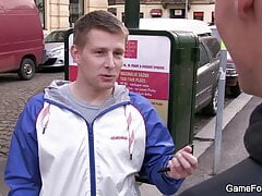 Straight taxi-driver getys involved into gay game