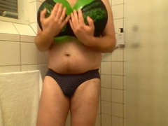 Showering With Big Balloon Tits