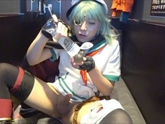 Pleco_tail in KanColle Kiso cosplay enjoying some solo action