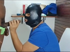 Black and Latin cutie Dominicanos01 gives a hot blowjob