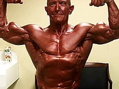 Mature Bodybuilding Grandpa Daddy Bernie Cooper Solo Shots.