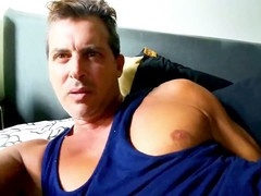 Deceived DILF male celebrity Cory Bernstein into stroking, fingering his juicy ass, and swallowing his load for me!