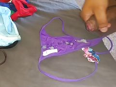 Cum on purple vs g-string