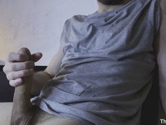 Veiny FIT Guy tugging Off Massive dick and Cumming - Intense Male climax