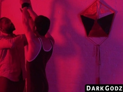 DarkGodz.com - Large ebony boner's from the rear naked plumbing of a young guy