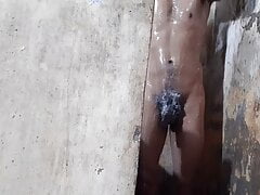 Video my big pen indian boy while showering in bathroom