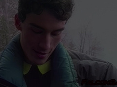 Irresistable oral fuck between Alex and Viktor in a cable car