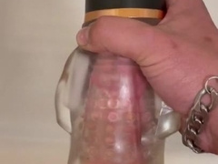 Using a salami ring and a pocket poon to burst a geyser