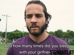 Latino athlete turned gay after bareback and facial