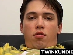 TwinkUndie.com - Sexy twink Kyle Valasek's undie wank and hot cum splash