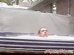 Amateur dudes jerking off their massive dicks after shaving