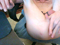 Femdom backside gimp - buttplug and Gaping Asshole