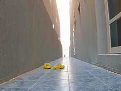 Arab Kuwaiti Cum Dump cruising naked gets caught #Risky