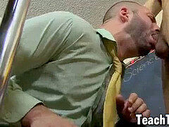 man entices one of his twink pupils and screws his tight backside