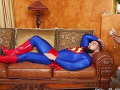 Buff superman barebacking counselor before cocksucking