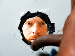 Ginger takes on a BBC after sucking it at the glory hole