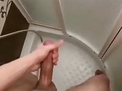 jerking off and cumming in the bath