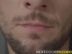 Solo gay jock Bronson Mc Queen teases his long slim cock