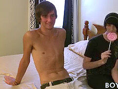 slender emo twinks meet up only to stuff their tight puckers