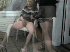Outdoor Fun with Two Crossdressers Sucking Small Cocks