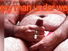 Red jock masturbation