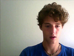so cute curly haired boy on webcam