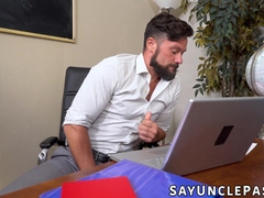 Matt the Dom Dad gave Rob Quin naughty punishment in his office