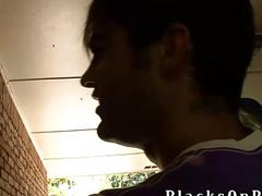 Gorgeous naked men banging on the sofa after exercise