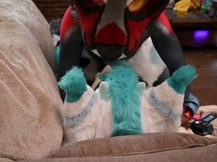 Fursuit, gay murrsuit, gay cumshot
