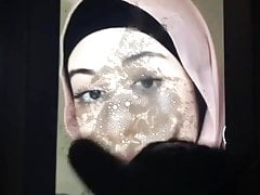 Hijabi slut slowmo spit tribute and cumtribute