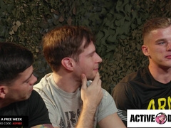 Whorey Soldier Spitroasted By YAM-SIZED Cocked Jocks - ActiveDuty