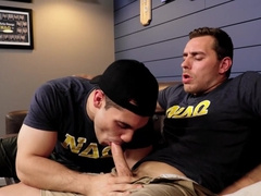 Frat slut with sexy tats getting fucked on all fours