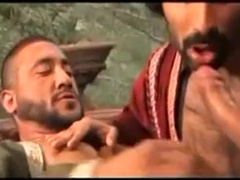Three hot arabian guys fuck fast and hard