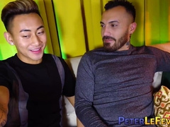 Slutty gaysian throatfuck before hardcore bareback pounding