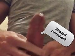 Wasted cumshot (well, almost wasted...)