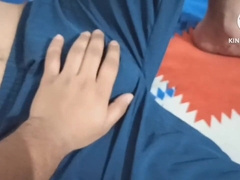 He refusing but i knead his man meat and then gave him hand job