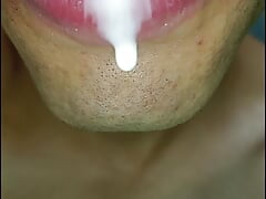 Cum in my mouth, play with your cum, and swallow it, sexy, femboy, trans, gay naughty, tongue, sloopy, six pack, fitness teen
