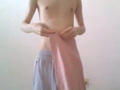 Strung Up boy attempting out clothes for meeting night