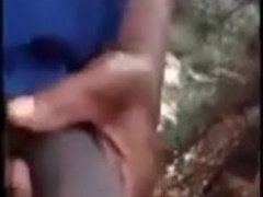 Frolicking with yam-sized ebony jizz-shotgun