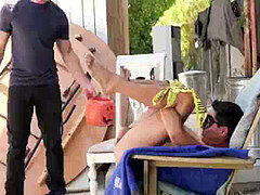 Halloween Family party In The Backyard