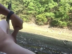 Me Fapping and Jizm Nude Outdoor Public Exhib